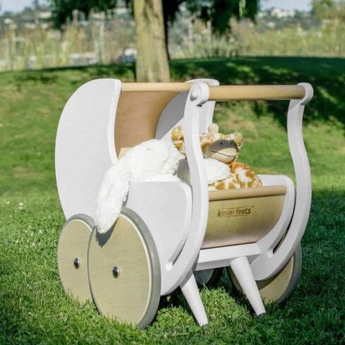 Kinderfeets Pram Walker - Toy Stroller for for Babies, Kids, and Toddlers | Sustainable and Eco-Friendly | 2-in-1 Walker and Stroller Design (Rose) in Saudi Arabia