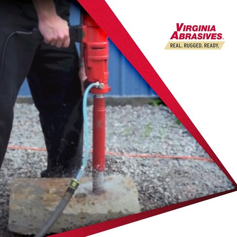 Virginia Abrasives 433-20000 قطعة واحدة مجموعة مثقاب كهربائي أساسي ثلاثي السرعات لحفر الخرسانة - مثقاب أساسي للخرسانة، آلة حفر أساسية للخرسانة الماسية الممتازة للجدار/الطوب/الخرسانة/البناء، مقاومة للماء GFI in Kuwait
