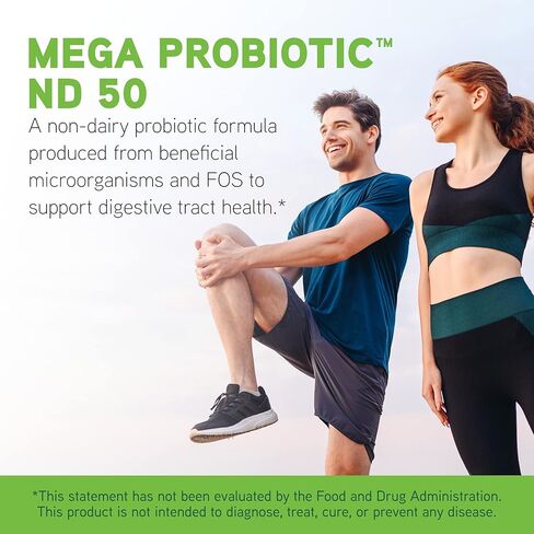 DAVINCI Labs Mega Probiotic Nd 50 - Non-Dairy Probiotic Supplement with Prebiotic Fiber - Helps Support Digestive Health & Immune System* - 60 Vegetarian Capsules in Saudi Arabia