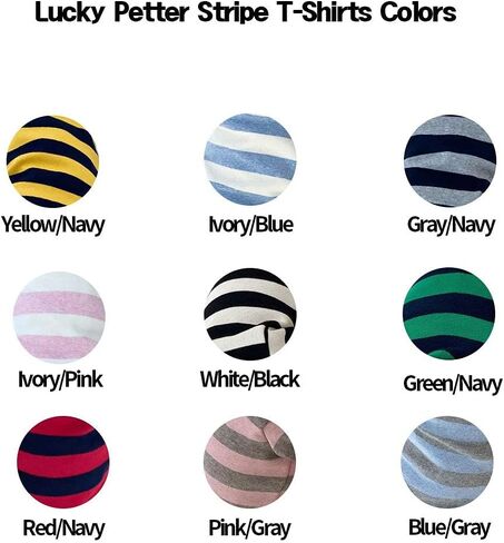 قمصان قطنية Lucky Petter Dog للكلاب الصغيرة والكبيرة، قمصان مخططة للرجبي، ناعمة قابلة للتنفس، ملابس للحيوانات الأليفة (X-Large، رمادي/كحلي) in Kuwait