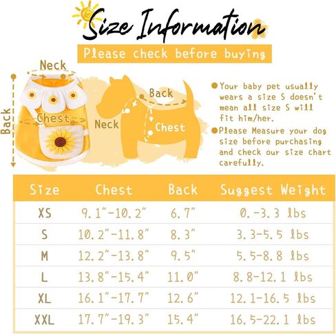 ABRRLO Dog Shirts for Small Dogs Cute Sunflower Puppy Cat T-Shirts Lightweight Soft Cotton Summer Pet Vest Clothes Girl Rabbit Doggie Tee Shirts Kitten Tank Tops Chihuahua Yorkshire Poodle (Pink,S) in Kuwait