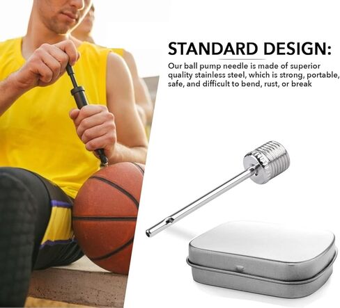 TurnOnSport Basketball Pump Needle - Ball Pump Inflation Needles Pack of 12 - Inflate Pump Needle for Balls - Pump Needle Adaptor Soccer Rugby Football Volleyball Ball - Inflatable Air Pump Needle in Kuwait