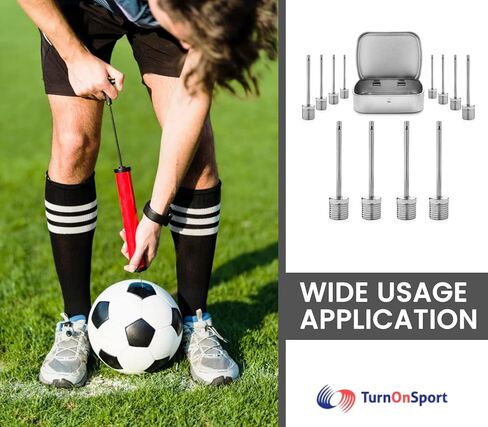 TurnOnSport Basketball Pump Needle - Ball Pump Inflation Needles Pack of 12 - Inflate Pump Needle for Balls - Pump Needle Adaptor Soccer Rugby Football Volleyball Ball - Inflatable Air Pump Needle in Kuwait