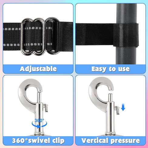 yuepet 5 حزمة الكلب الاستمالة الملحقات الذراع تمديد حزام، قابل للتعديل الكلب الاستمالة حلقة مع قفل المقود للكلاب الاستمالة الجدول مساعد حلاق in Kuwait