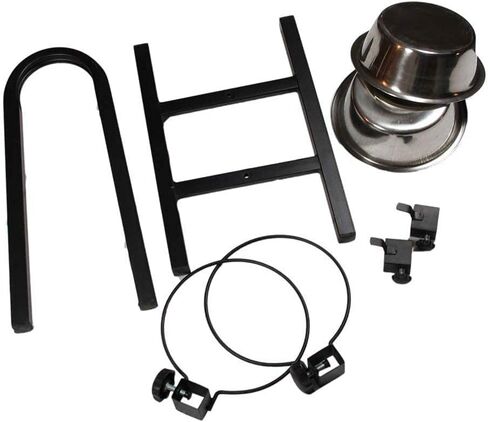 أوعية الحيوانات الأليفة المرتفعة القابلة للتعديل من King International للكلاب والقطط، بارتفاع 45.72 سم، أوعية مرتفعة للكلاب، أوعية للكلاب المرتفعة مع وعاءين، حامل حديد قابل للتعديل على شكل حرف U، وعاء مزدوج من الفولاذ قابلين للإزالة in Kuwait