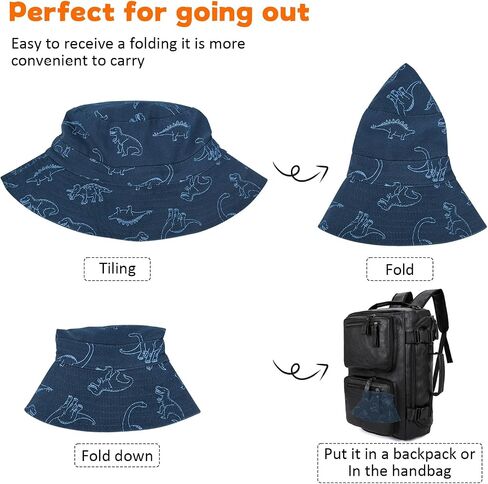 Baby Sun Hat for Boy Girl Toddler,Kids Summer UPF 50+ UV Protection Hat Wide Brim Beach Bucket Cap in Saudi Arabia