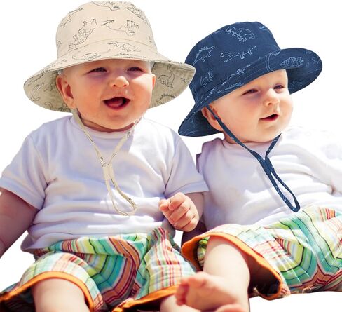 Baby Sun Hat for Boy Girl Toddler,Kids Summer UPF 50+ UV Protection Hat Wide Brim Beach Bucket Cap in Saudi Arabia