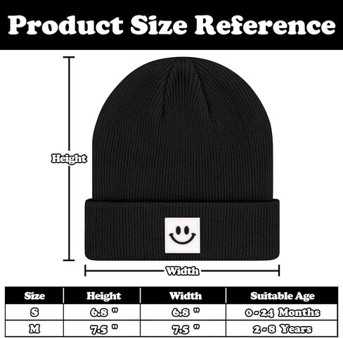 Baby Beanie Baby Winter Hat Toddler Beanie Knit Infant Beanie Newborn Hats Toddler Winter Hat Kids Hat with Smiley Face in Saudi Arabia