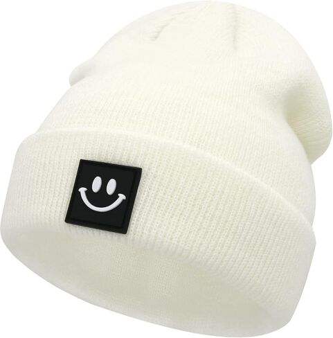 Baby Beanie Baby Winter Hat Toddler Beanie Knit Infant Beanie Newborn Hats Toddler Winter Hat Kids Hat with Smiley Face in Saudi Arabia