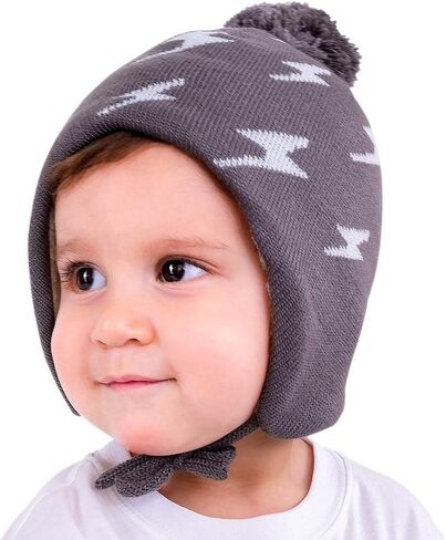 JAN & JUL Baby Toddler Knit Winter Hats, Mittens and Sets | Fleece Lined, Cream in Kuwait
