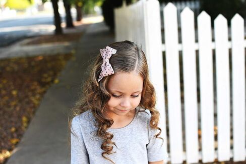 California Tot Girl's Mixed Bow Clips Fully Lined Strong Grip Non Slip for Fine Hair (Emma Set of 4) in Kuwait