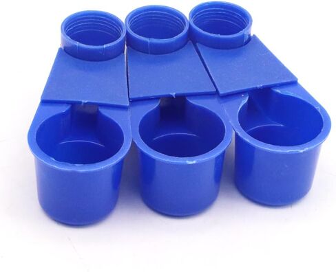 Automatic Bird Drinker Cups 12pcs Pigeon Water Bottle Feeder for Cage(Blue) in Saudi Arabia