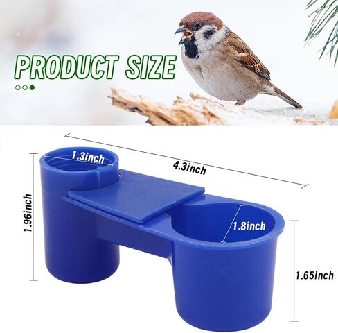 Automatic Bird Drinker Cups 12pcs Pigeon Water Bottle Feeder for Cage(Blue) in Saudi Arabia