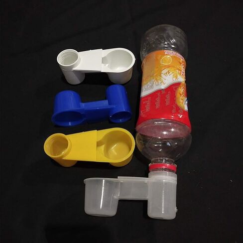 Automatic Bird Drinker Cups 12pcs Pigeon Water Bottle Feeder for Cage(Blue) in Saudi Arabia