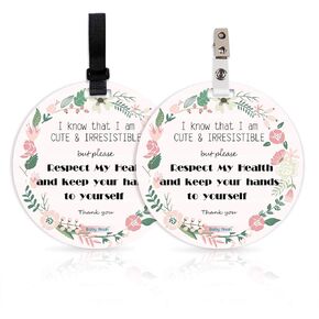 لافتة لا تلمس مجموعة سيارة الأطفال حديثي الولادة أو بطاقة عربة الأطفال، لا تلمس علامة الطفل للفتيات، لافتة أمان بدون لمس مع أشرطة تعليق ومشبك (مجموعة من قطعتين) in Kuwait