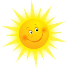 ملصق فني جداري قابل للتقشير واللصق من Craftsprite للأطفال/الحضانة، شمس، قمر، نجمة، سحاب، قوس قزح، اختر من القائمة (#004 Smiling Sun 12 بوصة) in Kuwait