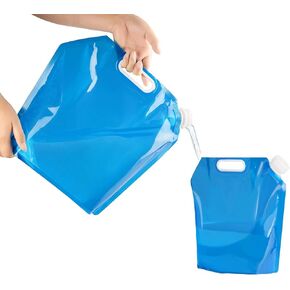 حاوية مياه قابلة للطي، اميسون 5 لتر + 10 لتر، خزان مياه محمول قابل للطي خالي من البيسفينول ايه، حامل مياه بلاستيكي للمشي لمسافات طويلة والتخييم والنزهات والسفر والشواء in Kuwait