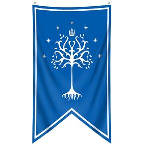 شجرة مور أوف جوندور، نسيج معلق على الحائط، لافتة سوداء، علم معلق على الحائط (30 × 50 بوصة، 150 بوليستر) ديكور غرفة النوم والمنزل والمكتب للرجال in Kuwait