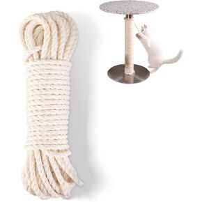2 PCS Natural Sisal Rope for Cat Scratcher Posts Replacement - DIY for Furniture Recovery & Tree Repair - Eco-Friendly & Safe - 2x40ft for 80ft Total Length in Saudi Arabia