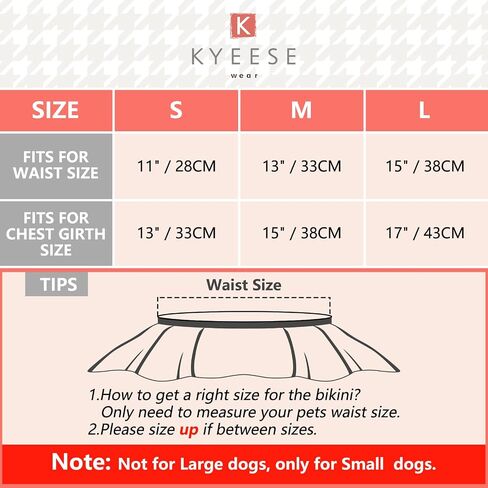 KYEESE Dogs Bikini for Small Dogs Floral Dog Beach Swimsuit Dog Tutu Dresses Dogs Clothes for Summer, Floral, L in Saudi Arabia