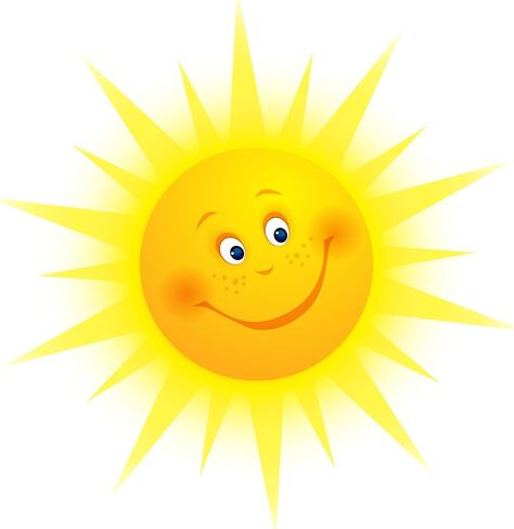 ملصق فني جداري قابل للتقشير واللصق من Craftsprite للأطفال/الحضانة، شمس، قمر، نجمة، سحاب، قوس قزح، اختر من القائمة (#004 Smiling Sun 12 بوصة) in Kuwait