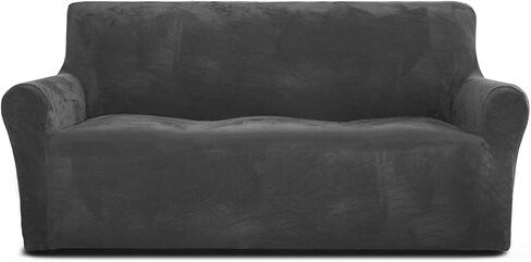 RHF Sofa Slipcover, Couch Covers for 3 Cushion Couch, Sofa Cover for 3 Cushion Couch, Couch Covers for Dogs, Couch Cover for 3 Cushion Couch (Dark Grey-Sofa) in Kuwait