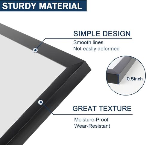 إطار صورة هارسيتي يعرض صورًا مقاس 9 × 12 بوصة إطارات صور سوداء مع حصيرة للصور واللوحات والمناظر الطبيعية والملصقات والأعمال الفنية، 3 عبوات in Kuwait