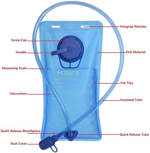 KBNI Hydration Backpack with 2L Water Bladder for Women Men Kids Doing Outdoor Running, Hiking, Camping, Skiing, Cycling in Saudi Arabia