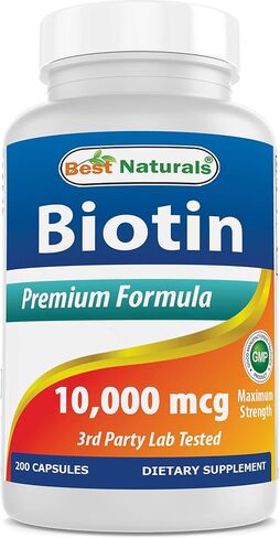 Best Naturals Maximum Potency Biotin 10,000 Mcg for Healthier and Longer Hair Growth Support Formula, 200 Count in Saudi Arabia