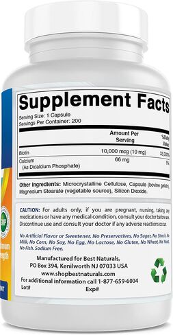 Best Naturals Maximum Potency Biotin 10,000 Mcg for Healthier and Longer Hair Growth Support Formula, 200 Count in Saudi Arabia
