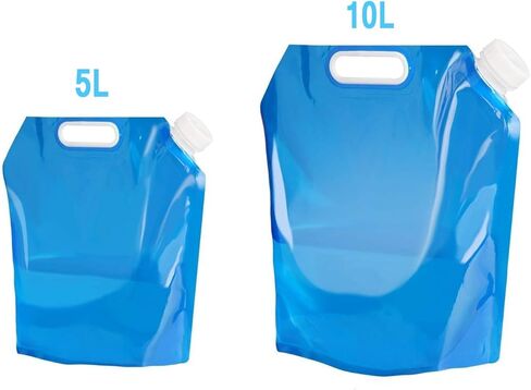 حاوية مياه قابلة للطي، اميسون 5 لتر + 10 لتر، خزان مياه محمول قابل للطي خالي من البيسفينول ايه، حامل مياه بلاستيكي للمشي لمسافات طويلة والتخييم والنزهات والسفر والشواء in Kuwait