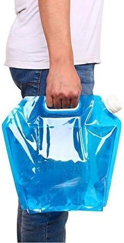 حاوية مياه قابلة للطي، اميسون 5 لتر + 10 لتر، خزان مياه محمول قابل للطي خالي من البيسفينول ايه، حامل مياه بلاستيكي للمشي لمسافات طويلة والتخييم والنزهات والسفر والشواء in Kuwait