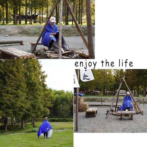 غطاء محرك السيارة التخييم بطانية السفر في الهواء الطلق بطانية الرياح ومقاومة للماء خفيفة الوزن لحاف التخييم الدافئ للتخييم، والمشي لمسافات طويلة، وحقائب الظهر، ونزهات الشاطئ، نزهة - مقاوم للماء -52 "× 75" (أزرق فاتح) in Kuwait