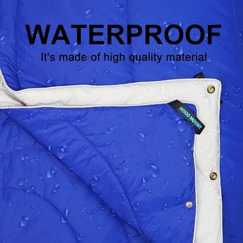 غطاء محرك السيارة التخييم بطانية السفر في الهواء الطلق بطانية الرياح ومقاومة للماء خفيفة الوزن لحاف التخييم الدافئ للتخييم، والمشي لمسافات طويلة، وحقائب الظهر، ونزهات الشاطئ، نزهة - مقاوم للماء -52 "× 75" (أزرق فاتح) in Kuwait