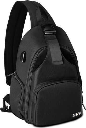 Cwatcun 2-in-1 Sling/Backpack, USB Camera Bag for DSLR/Mirrorless in Saudi Arabia