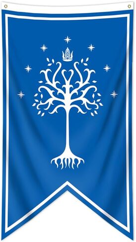 شجرة مور أوف جوندور، نسيج معلق على الحائط، لافتة سوداء، علم معلق على الحائط (30 × 50 بوصة، 150 بوليستر) ديكور غرفة النوم والمنزل والمكتب للرجال in Kuwait