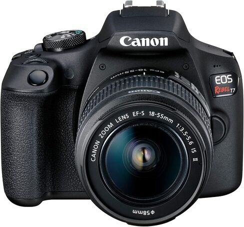 كاميرا Canon EOS Rebel T7 الرقمية: كاميرا فيديو DSLR بدقة 24 ميجابكسل بدقة 1080 بكسل عالية الدقة مع مجموعة عدسات واسعة الزاوية 18-55 مم مع بطاقات SD سعة 64 و32 جيجابايت وفلاش وبطارية احتياطية وحقيبة ظهر ومجموعة فيديو وفن (9 عناصر) in Saudi Arabia