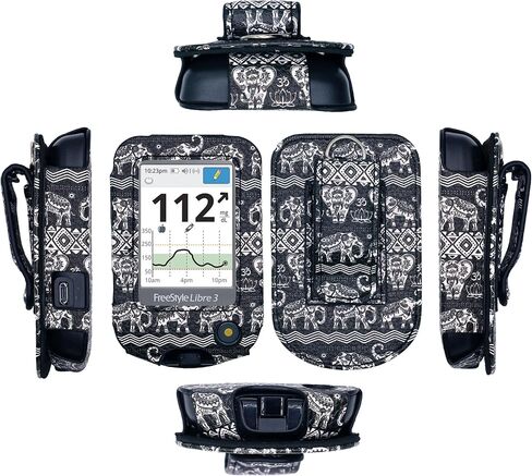 Designed Fitted Leather Case W/Screen Protector (Lanyard Included) for Freestyle Libre 3,Freestyle Libre 2,Freestyle Libre 14 Day(BFL/7) in Kuwait