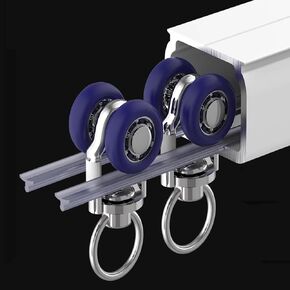 Ceiling Curtain Track Ceiling Mounted Curtain Rail for Curtains, Drapes, and Room Dividers Ceiling or Wall mount Curtain Track System-Room Divider-Sliding Curtain Rod (Sample) (Black)