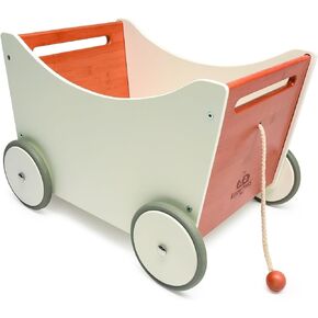 مشاية ألعاب 2 في 1 للأطفال بعمر 12 شهرًا فما فوق، أبيض وخيزران، متعددة الألوان من كيندرفيت in Kuwait