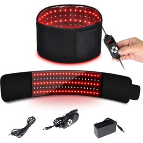 حزام العلاج بالضوء الأحمر من هولسن للجسم بالقرب من العلاج بالأشعة تحت الحمراء، جهاز العلاج بالضوء الأحمر مع وظيفة نبض التدليك لتخفيف آلام العضلات، مصباح LED قابل للارتداء، غلاف بالأشعة تحت الحمراء NIR، علاج عميق... in Kuwait