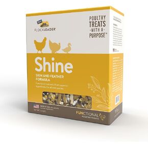 FLOCKLEADER Shine، علاجات الدواجن الوظيفية لدعم الجلد والريش، 3.5 رطل in Kuwait