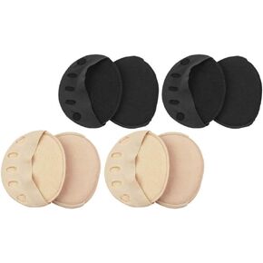 EXCEART Women Toe Pad Toe Topper Socks No Show Toe Toe Liner Covers Not Slip Forefoot Metatarsal Socks Foot Toe Cushions for Women Girls High Heels Flats Sandal 4 Pairs in Saudi Arabia