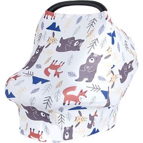 Car Seat Covers for Babies, Nursing Cover for Breastfeeding, Baby Carseat Canopy, Carseat Cover for Boys and Girls, Infant Car Seat Cover, Multiuse Baby Shopping Cart/High Chair/Stroller Covers in Kuwait
