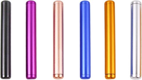 LIGHUFEIC 6 Pack Aluminum Metal Tube Conetainer,4.3 inch Metal Waterproof Storage Tube Container,Pocket-Sized Tube for Traveling in Kuwait