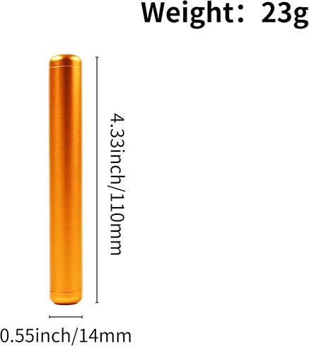 LIGHUFEIC 6 Pack Aluminum Metal Tube Conetainer,4.3 inch Metal Waterproof Storage Tube Container,Pocket-Sized Tube for Traveling in Kuwait