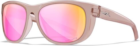 Wiley X WX Weekender Active Crystal Blush Womens Captivate Polarized Rose Gold Mirror Sunglasses, UV Eye Protection and Safety For Outdoor Sports Prescription Ready in Saudi Arabia