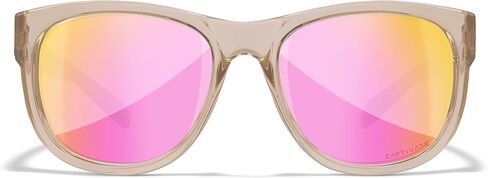Wiley X WX Weekender Active Crystal Blush Womens Captivate Polarized Rose Gold Mirror Sunglasses, UV Eye Protection and Safety For Outdoor Sports Prescription Ready in Saudi Arabia