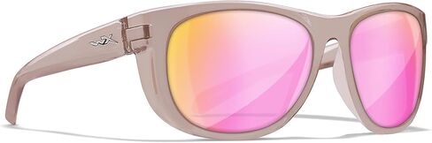 Wiley X WX Weekender Active Crystal Blush Womens Captivate Polarized Rose Gold Mirror Sunglasses, UV Eye Protection and Safety For Outdoor Sports Prescription Ready in Saudi Arabia