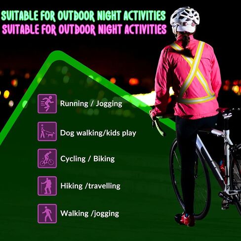 30 Pcs Reflective Running Vest High Visible Reflective Vest Bulk Multi Color Adjustable Safety Vests for Men Women Night Running Walking Jogging Cycling Outdoor Activity in Saudi Arabia